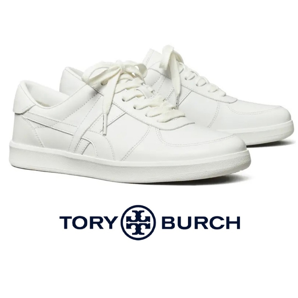 Tory Burch hank sneaker- White Leather women size 8.5 gently used